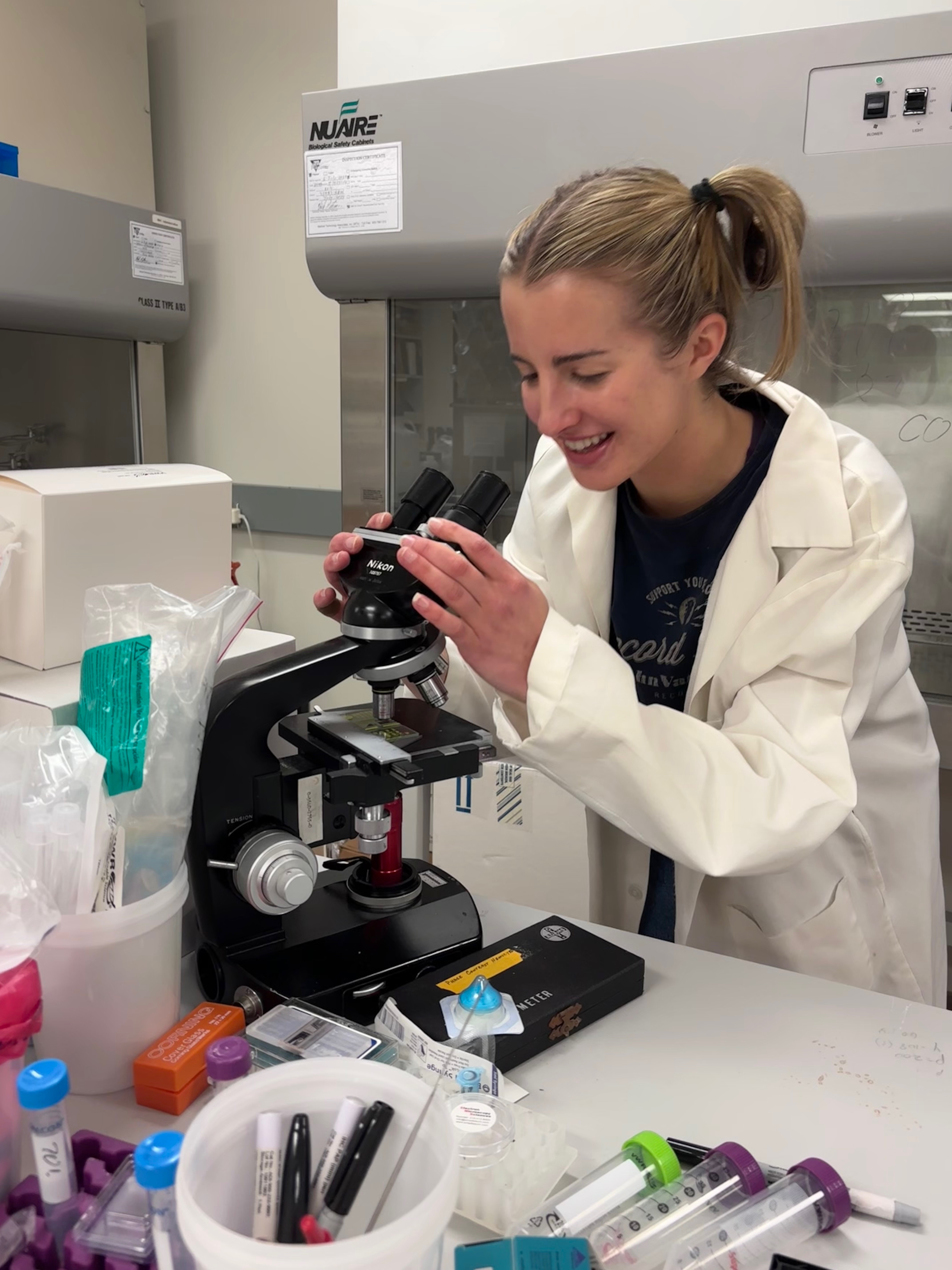 Presley healthy at the microscope